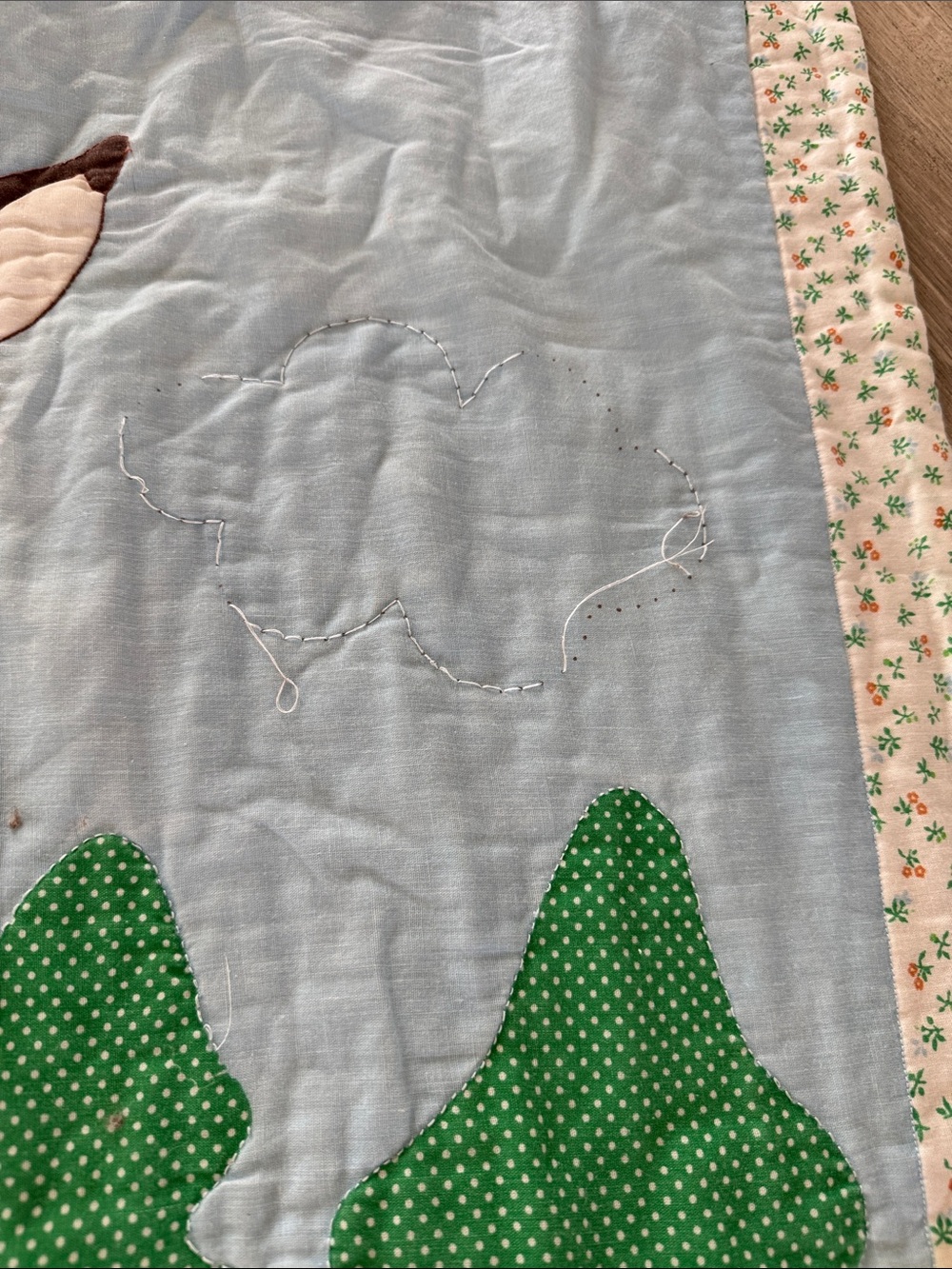 Vintage Quilted Bambi Crib Blanket w/ Corner Pocket Nursery Decor 30 X 43” - Picture 6 of 6